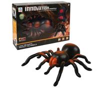 Remote Control Spider Toy,Teases Cats Dogs, Realistic RC Crawler with Glowing Eyes | Creepy Halloween Prank Reactions for Haunted Houses, Spooky Decorations, Party Tricks