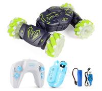 Remote Control Stunt Car 2 4GHz -Sided Driving 360-Degree Flips Rotating Toy with Lights Music Gesture Sensing for Boys Girls Birthday Long Battery Life USB Charging Rechargeable