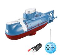 Remote Control Submarine for Kids, Waterproof Simulation Submarine Toy All-Directional Rc, USB Rechargeable Rc for Pools, Water Tank, Gift, Blue.