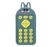 Remote Control Teether, Sensory Toy, Cartoon Animal Teething Device, for 3 Months+ Boys Girls Development Teething Relief Sensory Exploration Early Safe Soothing Use 12.5x5.8cm