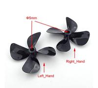 【Remote control toy parts】 1PC Model Boat Propeller 60mm 70mm 5mm Shaft PC 4-Blades CW CCW Prop for RC Boat Bait Tug Wood Marine Boat --Environmentally friendly materials ( Color : 1PC D60mm Left Hand