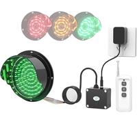 Remote Control Traffic Signal Light, Waterproof Red Yellow Green Stop & Go Lamp, Durable 8in Wall-Mounted Teaching Light for Industrial Use