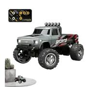 Remote Control Truck Toy | Small RC Car Truck-Toys | Rechargeable Indoor Racer, 2.4GHz Electric Vehicle, LED Lights Feature, 1:64 Scale Model, For Boys And Girls