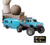 Remote Control Truck Toy | Small RC Car Truck-Toys | Rechargeable Indoor Racer, 2.4GHz Electric Vehicle, LED Lights Feature, 1:64 Scale Model, For Boys And Girls