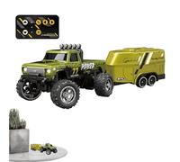 Remote Control Truck Toy | Small RC Car Truck-Toys | Rechargeable Indoor Racer, 2.4GHz Electric Vehicle, LED Lights Feature, 1:64 Scale Model, For Boys And Girls