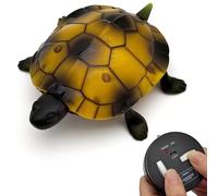 Remote Control Turtle, Cute RC Tortoise Toy with Wobbling Motion, Realistic Electric Animal for Toddlers, Kids, Cats and Early Learning Play