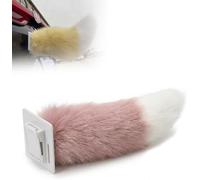 Remote Control Wagging Tail for Car, Electric Moving Plush Animal Tail with Remote, Rechargeable Furry Car Exterior Deco, Dynamic Auto Trunk Charm for RV Motorcycle, Cute Realistic Design (Pink)