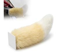 Remote Control Wagging Tail for Car, Electric Moving Plush Animal Tail with Remote, Rechargeable Furry Car Exterior Deco, Dynamic Auto Trunk Charm for RV Motorcycle, Cute Realistic Design (Yellow)