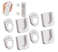 Remote Control Wall Mount - Adhesive Wall Mount for Magnetic Remote Control with Slots, Small Remote Control Holder for Home, Workplace, Remote Organizer for School, Hotel, 4pcs-white,