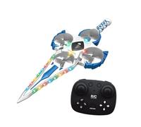 Remote-controlled Airplanes with Gesture Control, Roll Function, Light Effects And Flying Capability - RC Airplane for Boys, Girls And Adults, Blue