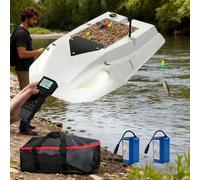 Remote-controlled Bait Boat with Positioning Points and Large-capacity Bait Compartment for Trolling