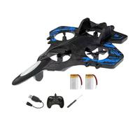 ＡＷＨＡＯ Remote-controlled Foam Airplane, Acrobatics, 360° Portable Plane, Lightweight And Bright, for Children And Adults, Blue 2 battery