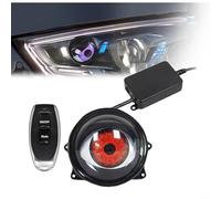 Remote Controlled LED Devil's Eye Vehicle Lights, Six Dynamic Patterns for Nighttime Driving Safety and Visual on Cars, SUVs, and Trucks (1Eye 6)