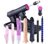 Remote-Controlled Sex Machine with Big Dildos Thrusting Dildo Machine | Sex Toys for Men and Women Automatic Thrusting Fuck Machine with Realistic Dildo and 3XLR Attachments