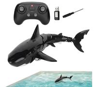 Remote-Controlled Shark Toy - Highly Realistic Diving Shark With Radio Control | Waterproof RC SwimmingShark With 50m Range, 1200mAh Battery | For Pool, Beach, Indoor Tub Play, Birthday And Holiday Gi