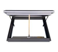Remote-Controlled Skylight Vent with Rain Sensor 75x75cm Aluminium Roof Window for Attic/Sun Room Electric Opening for Easy Viewing and Ventilation