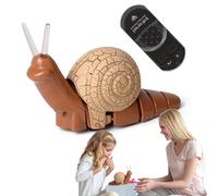 Remote-Controlled Snail Toy - Cute Electric Simulation Creature with Random Style Controller, Realistic Movement Prank Gadget, Crawling Entertainment Accessory | Indoor Kids Fun Playtime