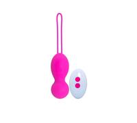 Remote Controlled Vibrating Kegel Balls Loving Joy Cerise One Size