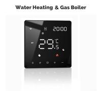 Remote Controlled WiFi Smart Thermostat With LCD Touch Screen Display Offering Temperature Management And Enhanced Safety Features(Black Water/Gas)