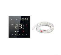 Remote Controlled WiFi Smart Thermostat With LCD Touch Screen Display Offering Temperature Management And Enhanced Safety Features(Black Electric)