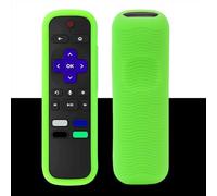 Remote Cover Case Compatible with Roku TV Remote/Roku Express/Streaming Stick/Premiere, Universal Silicone Case for Roku Voice Remote with Lanyard - Glow Pink