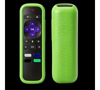 Remote Cover Case Compatible with Roku TV Remote/Roku Express/Streaming Stick/Premiere, Universal Silicone Case for Roku Voice Remote with Lanyard - Glow Pink