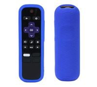 Remote Cover Case Compatible with Roku TV Remote/Roku Express/Streaming Stick/Premiere, Universal Silicone Case for Roku Voice Remote with Lanyard - Blue