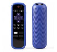 Remote Cover Case Compatible with Roku TV Remote/Roku Express/Streaming Stick/Premiere, Universal Silicone Case for Roku Voice Remote with Lanyard - Blue