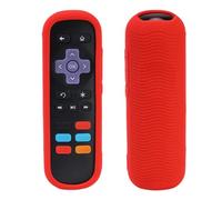 Remote Cover Case Compatible with Roku TV Remote/Roku Express/Streaming Stick/Premiere, Universal Silicone Case for Roku Voice Remote with Lanyard - Red