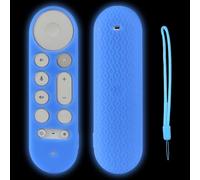 Remote Cover For Google TV Streamer 4K TV 2024, Silicone Case for Google GY3LE, Protective Case, Remote Case Holder Skin (Fluorescent Blue)