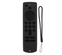 Remote Cover, Remote Control Silicone Cover for Fire TV Stick Anti Slip Silicone Protective Case with Lanyard 3rd Gen(Black)