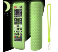 Remote Cover, Silicone Protective Case Sleeve for Samsung Smart TV BN59-01315A BN59-01315B BN59-01315E BN59-01315L Shockproof Anti-Slip Remote Case Anti-Lost Loop (Luminous Green)