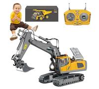 Remote Dump Truck | RC Construction Toys Vehicles with Lights for Kids 6+ | 1:1 Scale RC Construction Vehicles Toy, Electric Truck Girls Kids Birthday Party