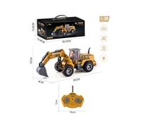 (Remote excavator) Rc Car Toys Truck 1:30 Wheel Shovel Loader 6CH 4WD Metal Remote Control Bulldozer Construction Vehicles