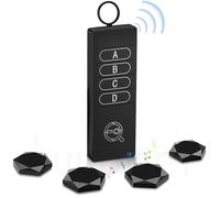 Remote Finder 80DB+, Luubom Tracking Devices, Item Locator Tags with 164ft, Wireless Locator for Finding Wallet Phone Glasses Key, 1 RF Transmitter & 4 Receivers