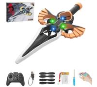 Remote Flying Sword, 2025 New Stunt Remote Control Airplane with Autopilot and Gyro Stabilizer, Flying Sword Rc Glider, Lightweight Easy Fly Rc Glider, 3-Speed Control (Dark copper-Dual control)