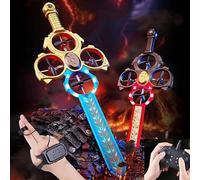 Remote Flying Sword Drone,Foam Remote Control Airplane with with 4 types LED Lights, 360° Flip, Gyro Stabilize Systems, 3 Speeds Adjustable RC Fighter Jet Planes Toy Gifts for Kids Boy Beginners Adul