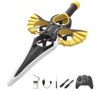 Remote Flying Sword, Flying Sword Rc Glider, 2025 New Stunt Remote-Controlled Glider, 3-Speed Control, Lightweight Easy to Fly Rc Gliders, Gift for Adult or Teen (1Battery,Gold+Handle)