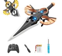 Remote Flying Sword,Flying Sword Rc Glider, Lightweight Easy To Fly Rc Glider, 3-Speed Control, Stunt Remote-Controlled, Gift for Adults or Teens (Dual battery,Handle - A)
