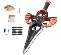 Remote Flying Sword,Flying Sword Rc Glider,Stunt Remote-Controlled, 3-Speed Control, Lightweight Easy to Fly Rc Glider, Gift for Adults Teens (Bronze color * 1 battery)