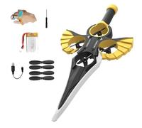 Remote Flying Sword,Flying Sword Rc Glider,Stunt Remote-Controlled, 3-Speed Control, Lightweight Easy to Fly Rc Glider, Gift for Adults Teens (Black gold color * 1 battery)