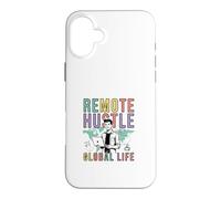 Remote Hustle Global Life Digital Nomad Design Case for iPhone 16 Plus