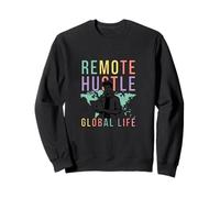 Remote Hustle Global Life Digital Nomad Design Sweatshirt