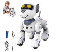 Remote Robot Dog Toys For Toddlers, Interactive Programmable RC Puppy Stunt LED with Rechargeable Eyes, Programmable