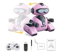 Remote Robot Toy - 5.59x4.25x5.71 Inches LED Eyes Remote Control Robots For Girls | 3.7V 220MAH Gesture Sensing Dance Song Programmable Interactive Robot| USB charging cable for kids