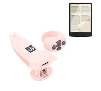 Remote Scrolling Ring for Phone, Portable Bluetooth Clicker Sensitive, Adjustable Remote Camera Shutter with Dual Mode, HD Digital Display for Electronic Book Tablet (Pink)