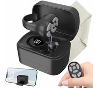 Remote Scrolling Ring for TikTok, Bluetooth Scrolling Ring Finger Scroller Camera Shutter Clicker, Remote Control Ring for TIK Tok, Kindle App Page Turner for ipad, iPhone, iOS, Android (Black)