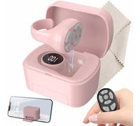 Remote Scrolling Ring for TikTok, Bluetooth Scrolling Ring Finger Scroller Camera Shutter Clicker, Remote Control Ring for TIK Tok, Kindle App Page Turner for ipad, iPhone, iOS, Android (Pink)