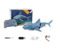 Remote Shark Control Toys,1:18 Scale High Simulation For Pool Fish Toys With Light & Spray Water Function,For 4 5 6 7 8 9 Year Olds Boys Girls Christmas, Halloween, Birthday Gifts (A)