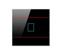 Remote Touch Light Switch, No Neutral Required, Tempered Glass, LED Indicator, 110-240V, Single Live Wire, Compatible with LED/CFL/Incandescent, 86 Type, Home Office(black)